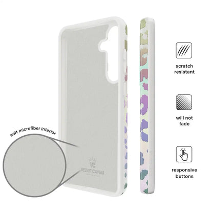 White Opal Leopard Samsung Case
