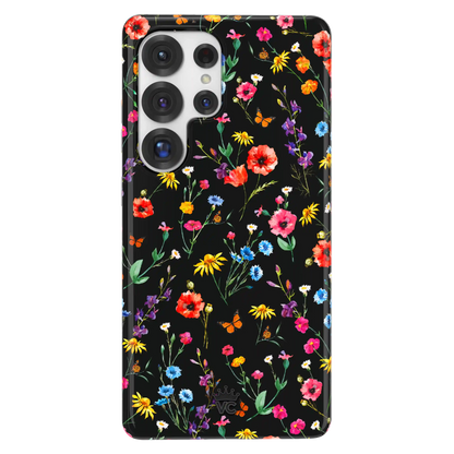 Black Wildflower Samsung Case