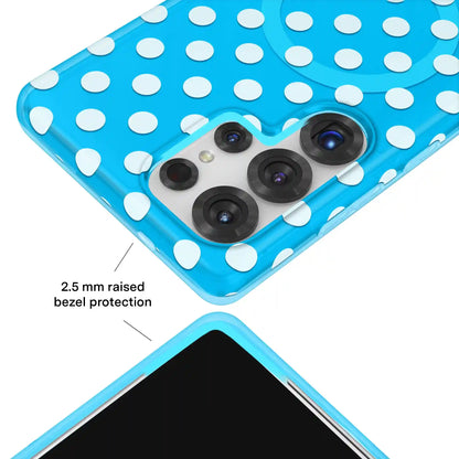 Aquamarine Polka Dot Samsung Case