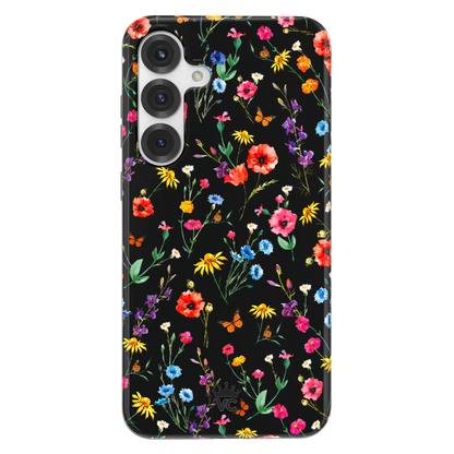 Black Wildflower Samsung Case