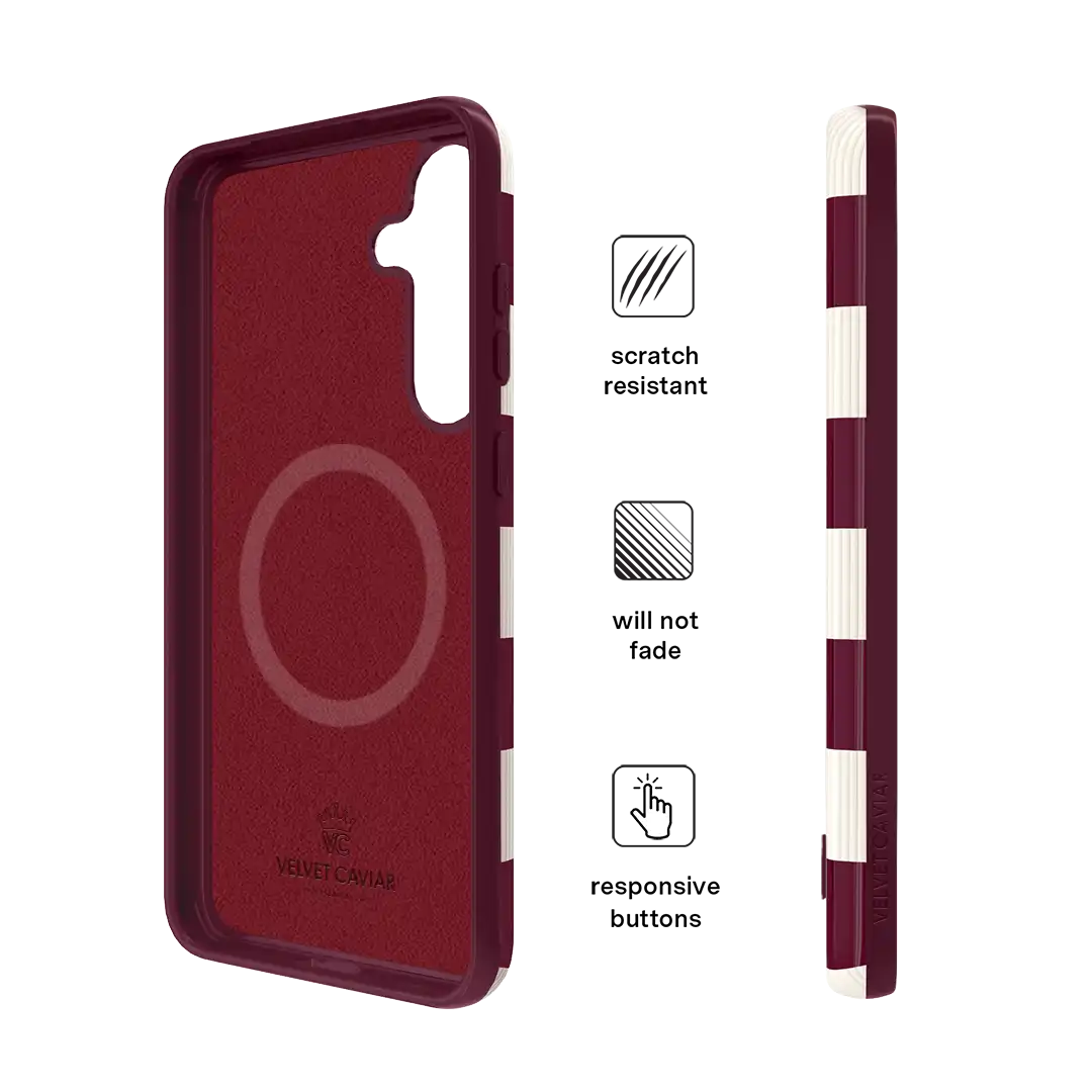 Burgundy Vibe Checker Samsung Case
