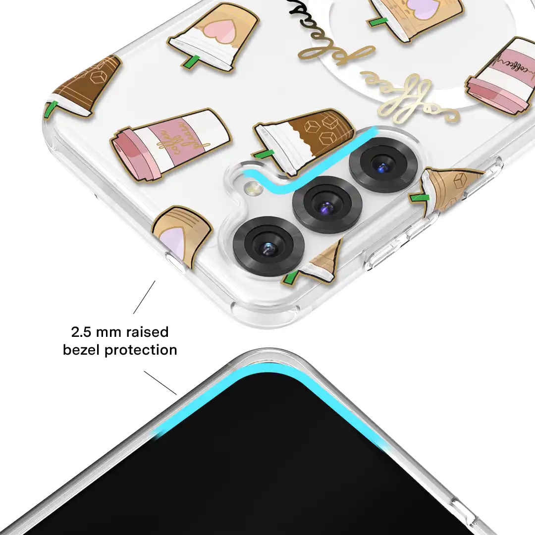 Coffee First Clear Samsung Galaxy Case