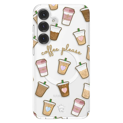 Coffee First Clear Samsung Galaxy Case