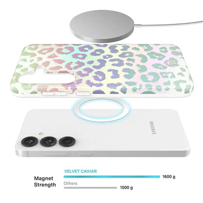 White Opal Leopard Samsung Case