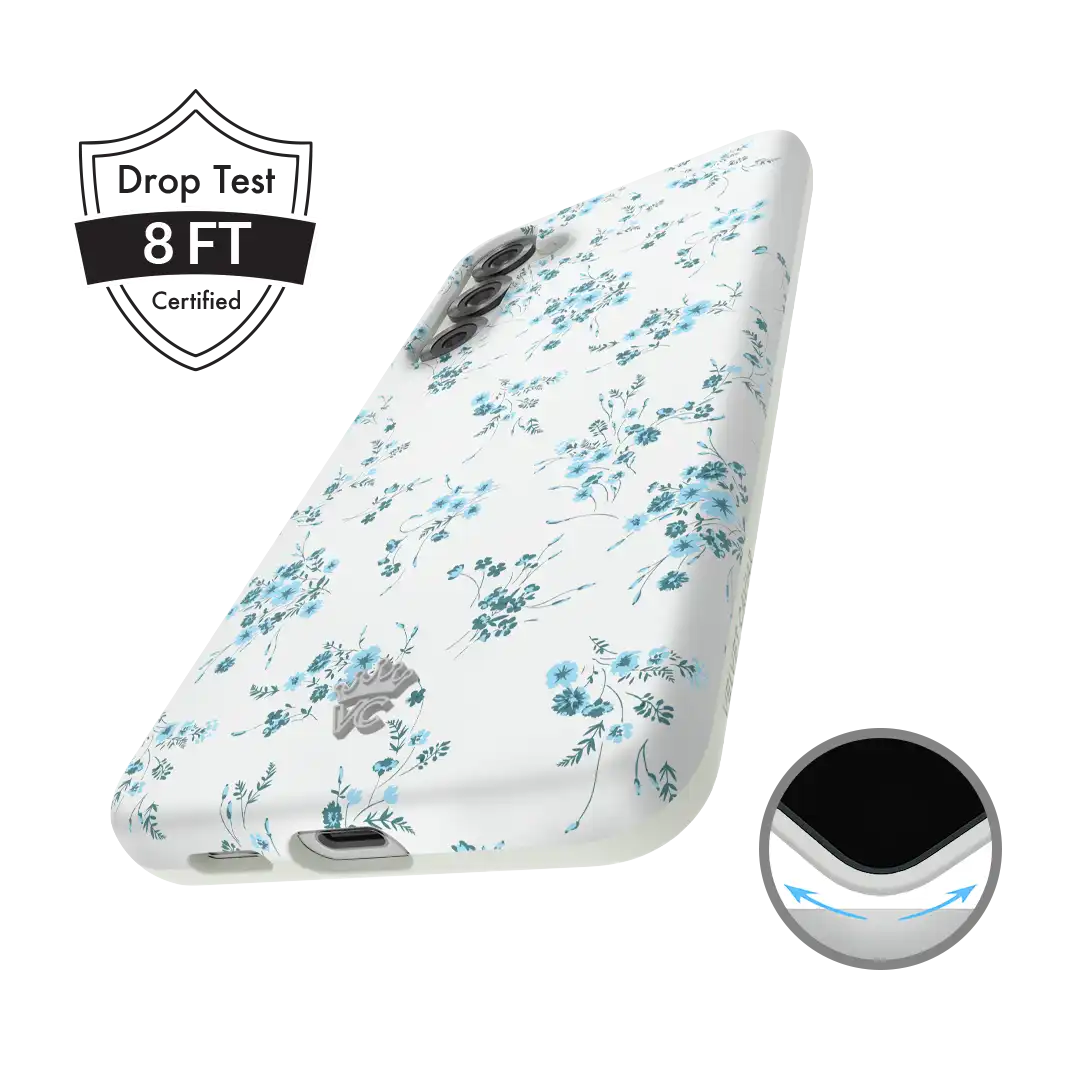 French Blue Floral Samsung Case