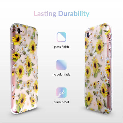 Sunflower Daisy Clear iPhone Case