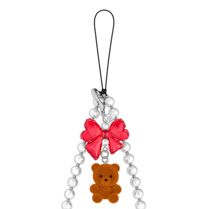 Winter Teddy Phone Charm