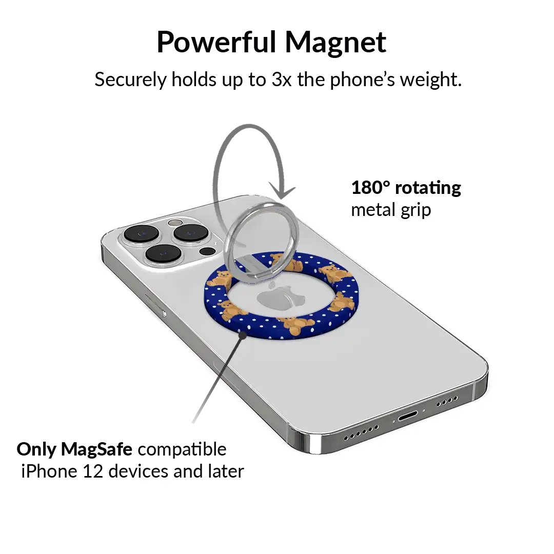 Winter Teddy MagSafe Grip Ring