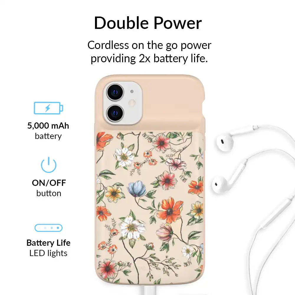 Vintage Floral iPhone Charging Case