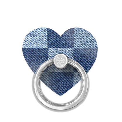 Denim Vibe Checkered Phone Ring