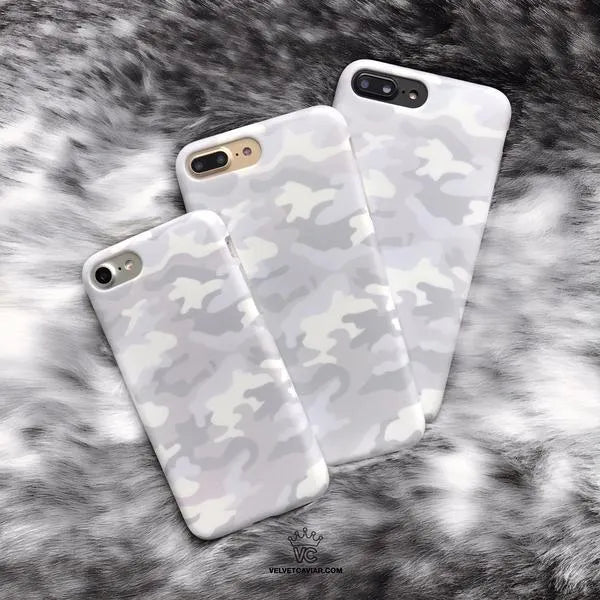 White Clouds Camo iPhone Case