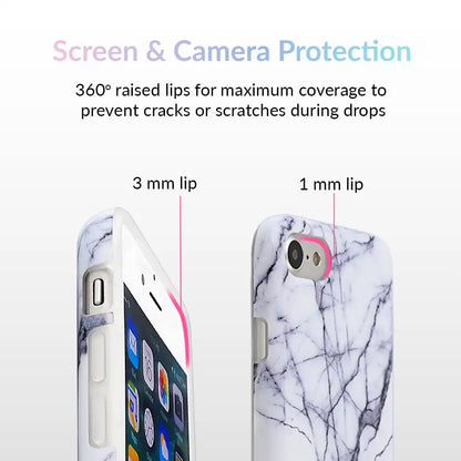 White & Gray Marble iPhone Case
