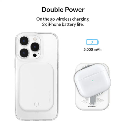 White Portable MagSafe Charger Power Pack